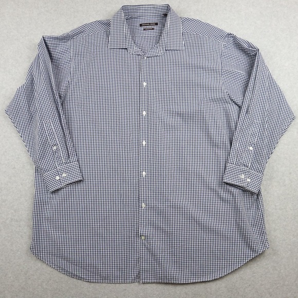 Michael Kors Other - Michael Kors Shirt Mens 18.5 34/35 Big Luxe Cotton Button Up Gingham Long Sleeve
